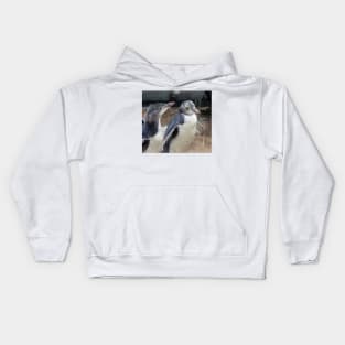 Yellow-eyed penguins Kids Hoodie